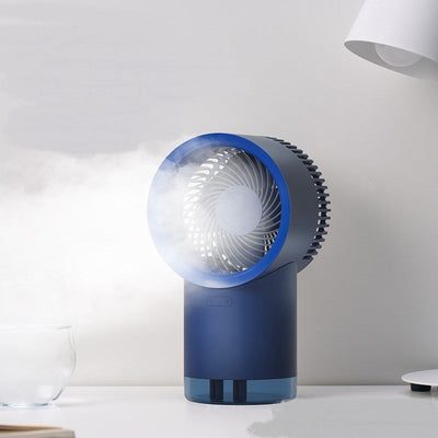 Desktop misting fan (blue) with cooling mist