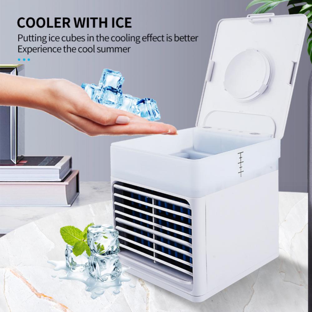 Portable air cooler with misting and night light