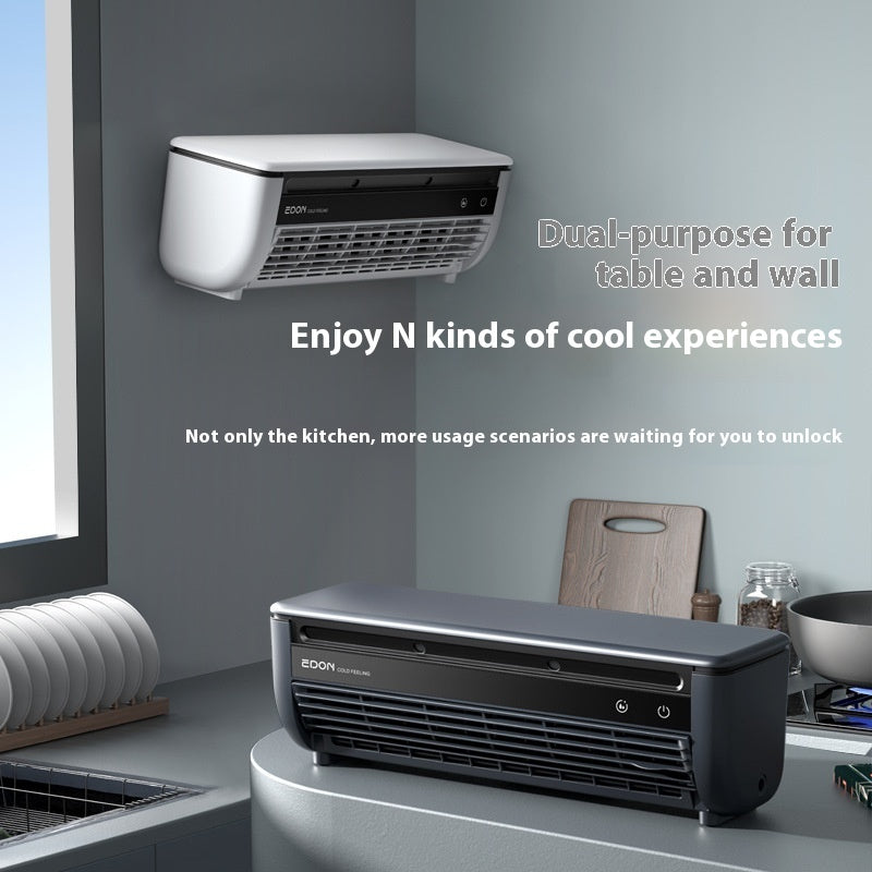 Wall-mounted cooling fan with remote control