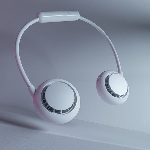 Hands-free hanging neck fan
